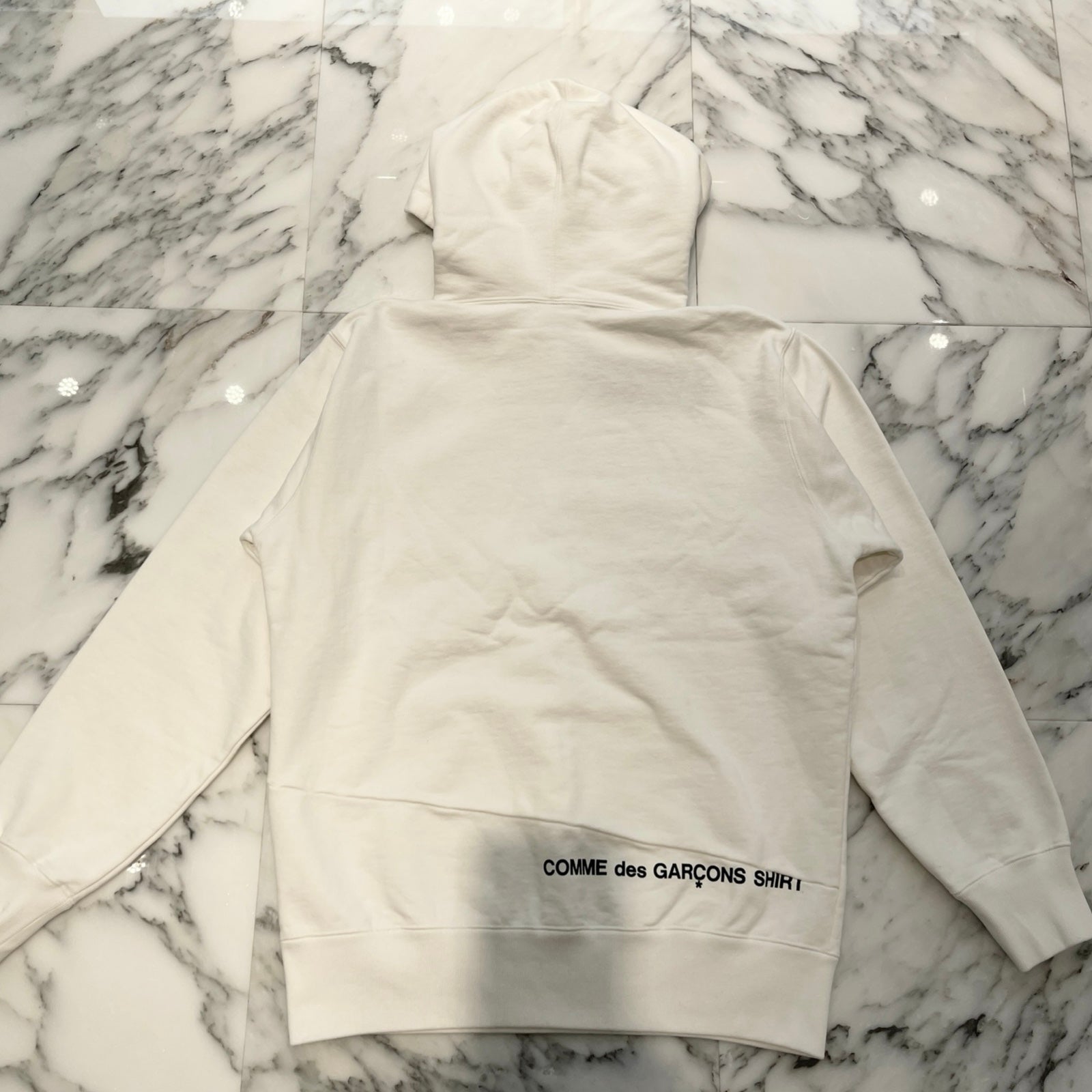 Supreme × COMME des GARCONS 2018AW Split Box Logo Hoodie Sweat Shirt Size M シュプリーム × コムデギャルソン スプリットボックスロゴ フーディ スウェットシャツ サイズM